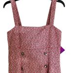 Forever 21 Red Tweed Sleeveless Jumper Mini Suit Dress Size Medium Photo 3