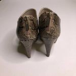 Limelight Snakeskin Open Toe Heels, Size 6 Photo 3