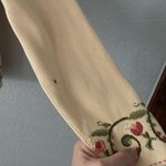 Vintage Yellow Sweater Jacket With Floral Embroidery Size small Photo 5