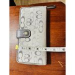 Coach Silver Gold Snap Optic Print Signature Metallic Wallet Photo 7