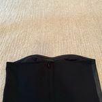 AQUA  Black Leather Strapless bustier Top Photo 6