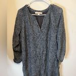 Loft  Women's Gray Paisley dress large petite Photo 3