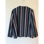 Vintage Raywood and Stein Long Sleeve Striped Button Wool Jacket Medium Blue Photo 1