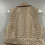 TUCKERNUCK Blue Brown Geo Ocean Spray Sleeveless Cheyenne NWT Size XL Tan Photo 6