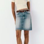 ZARA Mid Waist Denim Skirt Photo 0