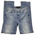 Hudson Jeans Hudson Nico Straight Jeans Women’s Size 27 Distressed Blue Denim Medium Wash Photo 2