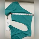 Alo Yoga NWT ALO Body Wave Cut Out One Piece Ocean Teal Size XXS Photo 6