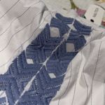 Nautica  women’s size XXL cold shoulder embroidered top blue white striped new Photo 5