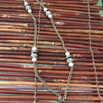 J.Crew Faux Pearl Crystal & Enamel Bead Long Necklace Photo 4