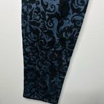 J Brand  Women's Black & Blue Brocad Floral Design Skinny Leg Denim Jeans Size 29 Photo 3
