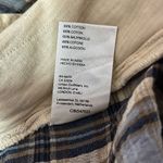 Free People  Shorts Women’s 8 Brown Tan Isla Plaid Button Waist 100% Cotton Photo 9