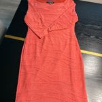 Sharagano  Rust Textured Bodycon Dress 3/4 Sleeve Size 4 EUC Photo 5