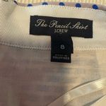 J.Crew  Blue and Cream Knee-Length Pencil Skirt Photo 6