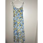 Faherty  dress Maxi Chaser floral Blue Boho Cottage Beach XS Tiered Boho Silk Photo 4