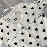 Anthropologie  Heart Cardigan wool alpaca intarsia womens Cream (xsmall petite) Photo 3