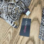 NWT Echo Design 100% Silk Scarf Paisley Stripes Tan Photo 3