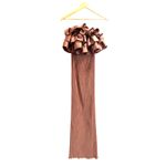 L'iDee Paris Tube Elegant Formal Avant Garde Ruffle Plisse Dress NWOT $399 Small Brown Photo 1