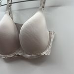 Aerie Cream Floral Lace Back Bra Women’s Size 38DDD Full Coverage Soft Photo 3