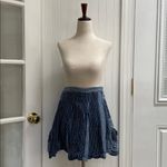Ace & Jig Linen Cotton Blend Striped Pull-On Mini Skirt Blue White Size XS Photo 2