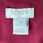 J.Crew Ladies Berry Red Wool Pleated Jumper Shift Dress ~ Women's Size 12 Photo 3