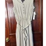 NWT Tribal Femme Petite Small Cream Striped Jumpsuit Tan Size undefined Photo 4