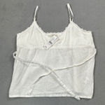 John Galt NWT  Linen Cami Top with Lace Trim One Size Womens White Tie Waist Photo 0