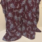 Angie Burgundy and Blue Floral Kimono
Open Front Short Sleeves FITS UP TO XL Photo 6
