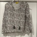 Roller Rabbit  White and Gray‎ Relaxed  blouse  large Photo 0