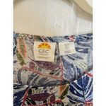 C&C California  | 100% Linen Top Cap Sleeve Asymmetrical Hem Botanical Sz Large Photo 2