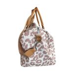 Cream & Brown Leopard Weekender Bag • Travel Duffel Tote • Overnight Carry On Photo 4