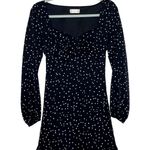 Altar'd State  Long Sleeve Fit & Flare Ruffle Star Mini Dress Black Small Fall Photo 2