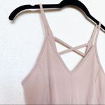 Cynthia Rowley Nude Rose Cross Back Ribbed Bodysuit Size XS Photo 2
