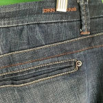 DKNY  Jeans Sz 14 P‎ Dark Wash Side Button EUC! Photo 4