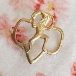 Vtg 1970s Girl Boy Scouts Brownie Jester Brownie Gold Tone Lapel Hat Ves… Photo 0