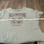 Goodie Two‎ Sleeves Yellowstone Wyoming By Graphic Tee Women's XXL Sage Green Photo 2