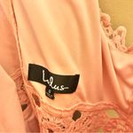Lulus Lulu’s Take a Moment Lace Cutout Mini Dress Light‎ Pink Small Photo 4