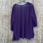 Catherine’s Lightweight Purple 3/4 Sleeve Kimono Cardigan Size 0X Photo 2