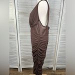 SheIn  Mesh Bodycon Dress Sleeveless with Underwire & Ruched Bottom Brown-1XL Photo 2