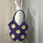 Crochet purple tote bag Photo 1