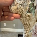 Vintage Floral Appliqué Knit Cottagecore Sweater Vest Top Pink Size M Photo 3