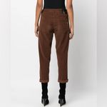 Dondup Cropped Brown Corduroy Button Photo 2
