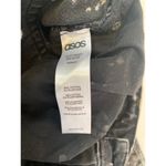 ASOS Black Acid Wash Raw Hem Denim Jean Shorts Bermuda EUC Sz 32 Cotton Retro Photo 4