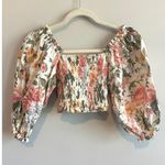 Faithfull the Brand  Pietra May Linen Floral Crop Top Size XS Photo 9