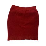 Anthropologie Moth Wool Blend Knit Mini Skirt Red S/P Photo 6