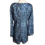 Mestiza Camisa blue lace dress bell sleeve Sz M Size M Photo 2