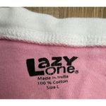 Lazy One Pink Moose Print Adult Onesie Pajamas Cotton Button Front Size L Size L Photo 4