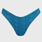 Berlook Blue Jacquard Knot Bikini Top & Jacquard V Cut Bikini bottom Size L Photo 4