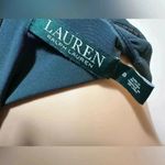 Lauren Ralph Lauren Ruched long sleeve Hunter green cocktail midi dress size 8 Photo 11