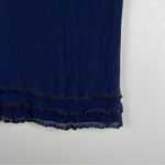 Lulus Buenos Aires Fringe Trim Shift Dress Blue Sz M Photo 4
