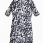 Michael Kors Michael  Blue White Design Quarter Tie Front Dress Top Size Small Photo 1